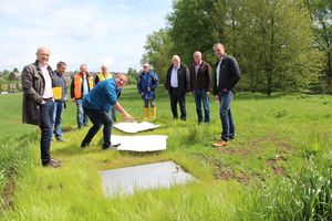 Das neue Regenüberlaufbauwerk befindet sich unmittelbar neben der Theel. Fotos: Kirsch/Stadt